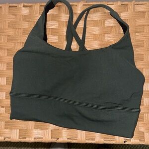 Dark green lululemon sports bra